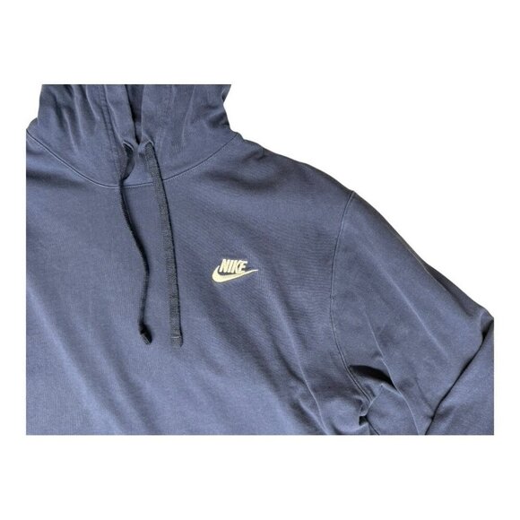 Nike Mens Long Sleeve Hoodie Sweatshirt~Size M~Navy Blue Athletic Gym Top~L12 31 - Picture 5 of 8